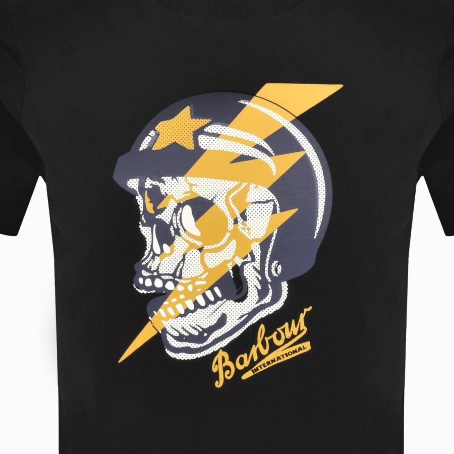 Image number 3 for Barbour International Flash Graphic T Shirt Black