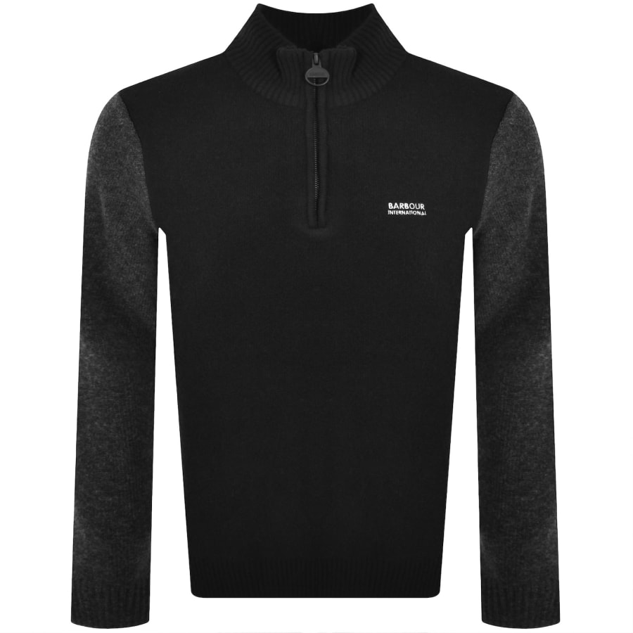Image number 2 for Barbour International Knitted Sweatshirt Black