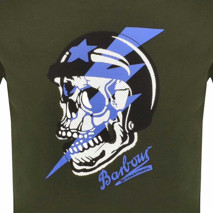 Image number 3 for Barbour International Flash Graphic T Shirt Green