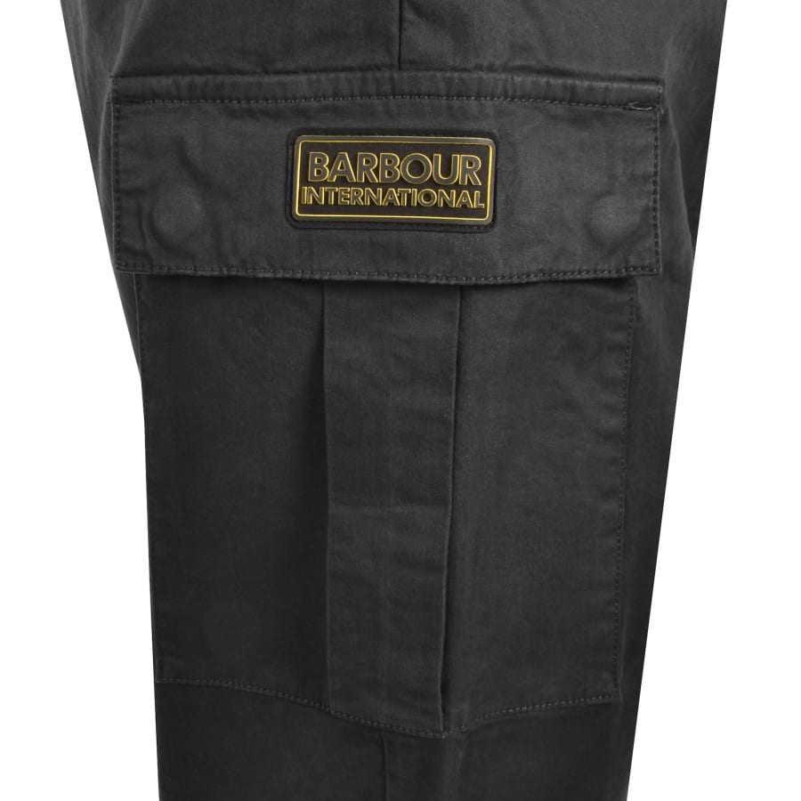 Image number 3 for Barbour International Outline Cargo Trousers Black