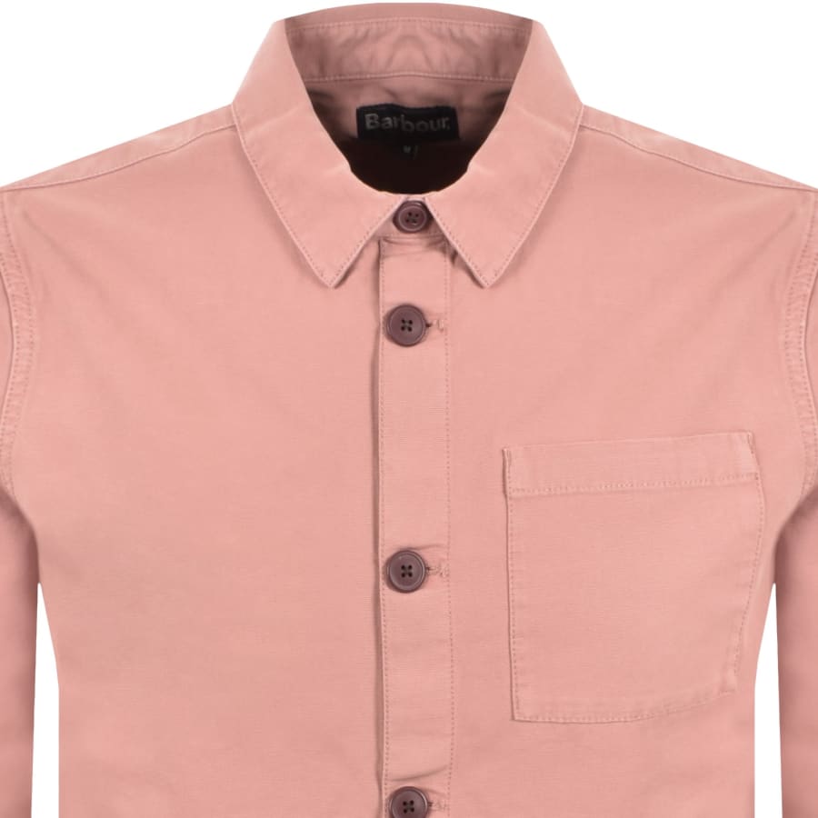 Image number 2 for Barbour Washed Overshirt Pink