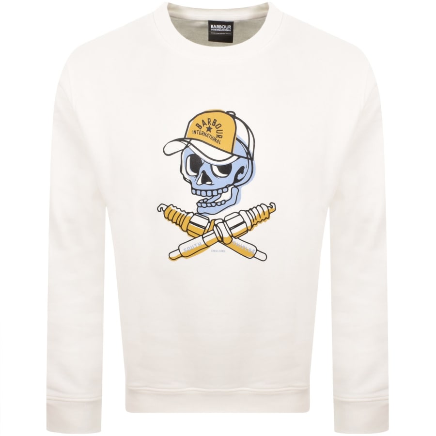 Image number 1 for Barbour International Morgan Sweatshirt Cream