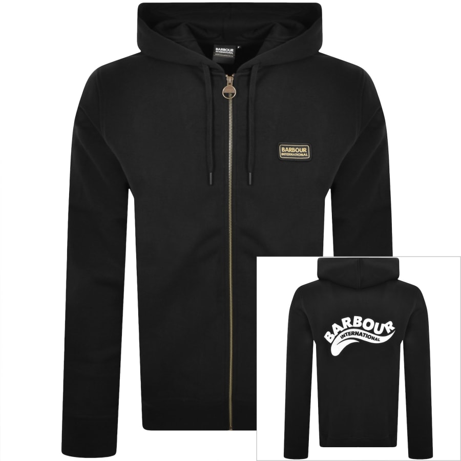 Image number 1 for Barbour International Donnington Hoodie Black