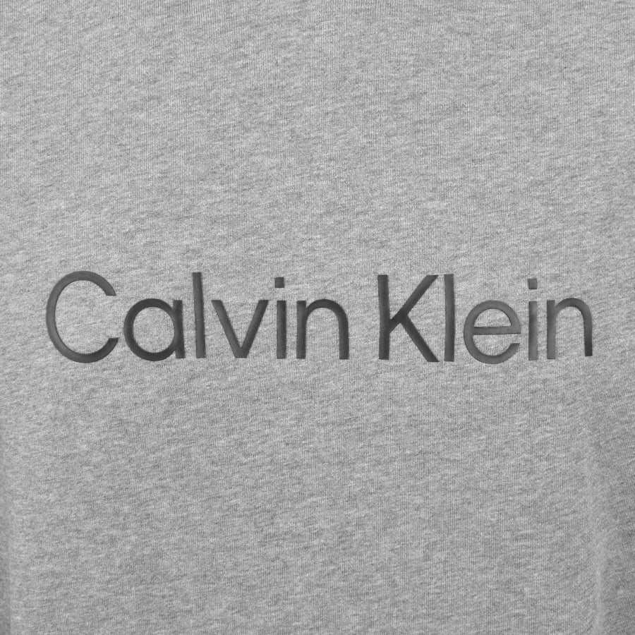 Image number 3 for Calvin Klein Logo Hoodie Grey