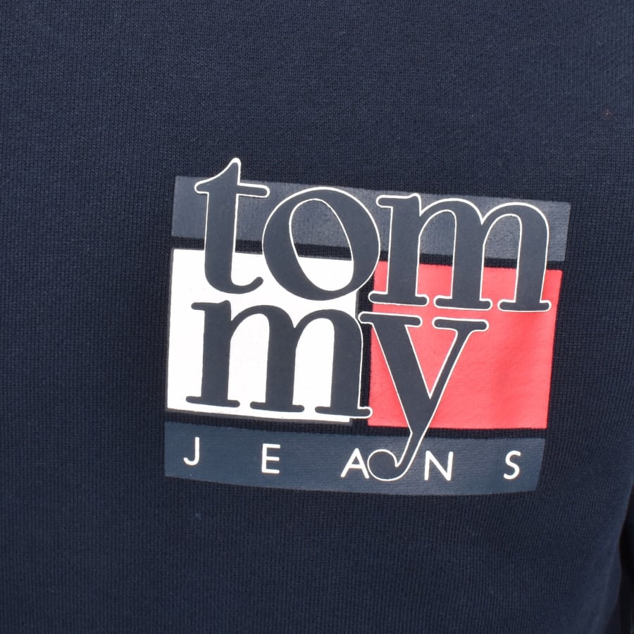 Image number 3 for Tommy Jeans Flag Logo Sweatshirt Navy