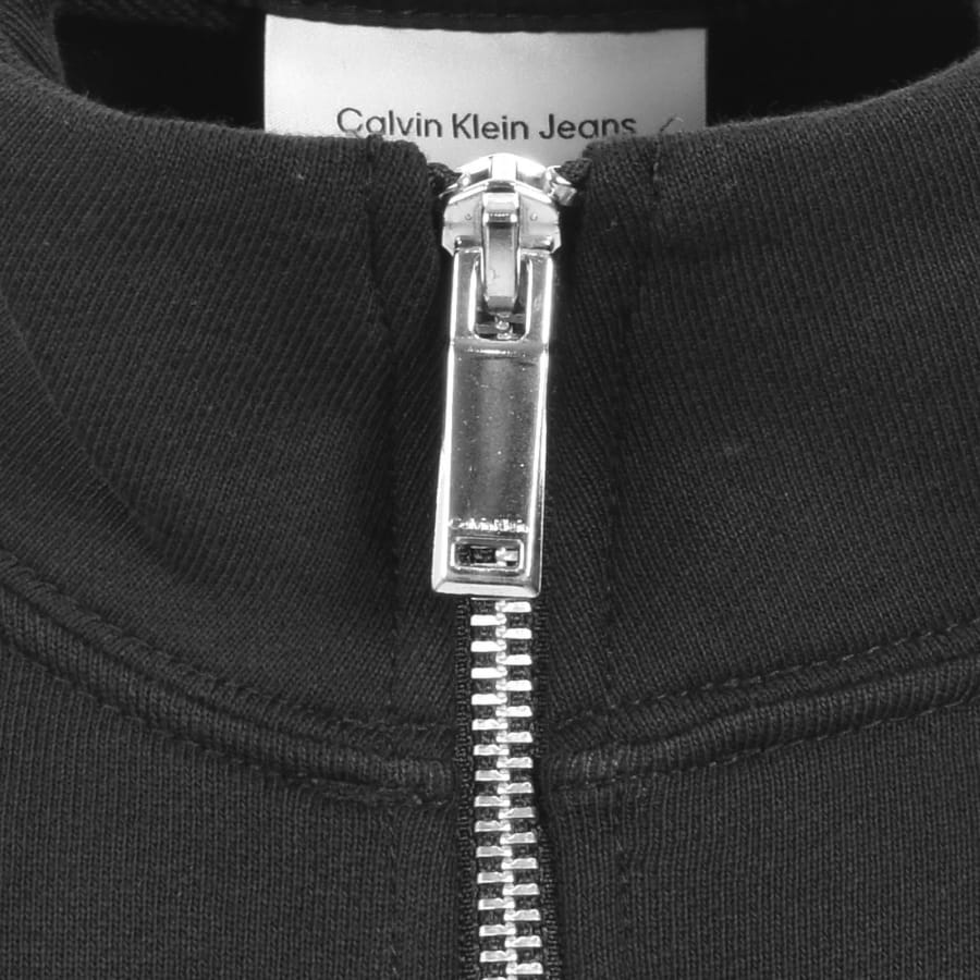 Image number 3 for Calvin Klein Jeans Half Zip Sweatshirt Black