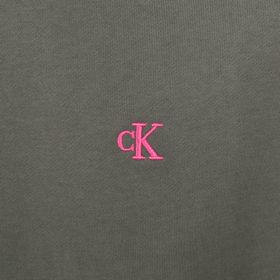 Image number 3 for Calvin Klein Jeans Monogram Hoodie Grey