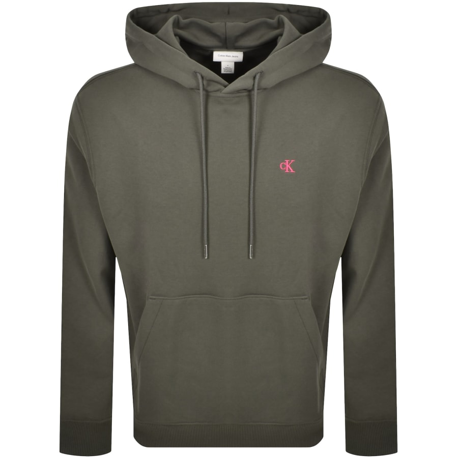 Image number 1 for Calvin Klein Jeans Monogram Hoodie Grey