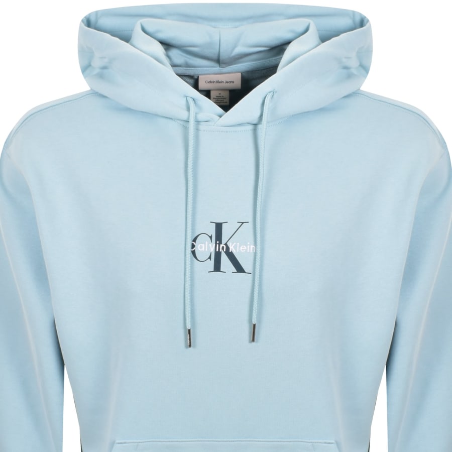 Image number 2 for Calvin Klein Jeans Logo Hoodie Blue