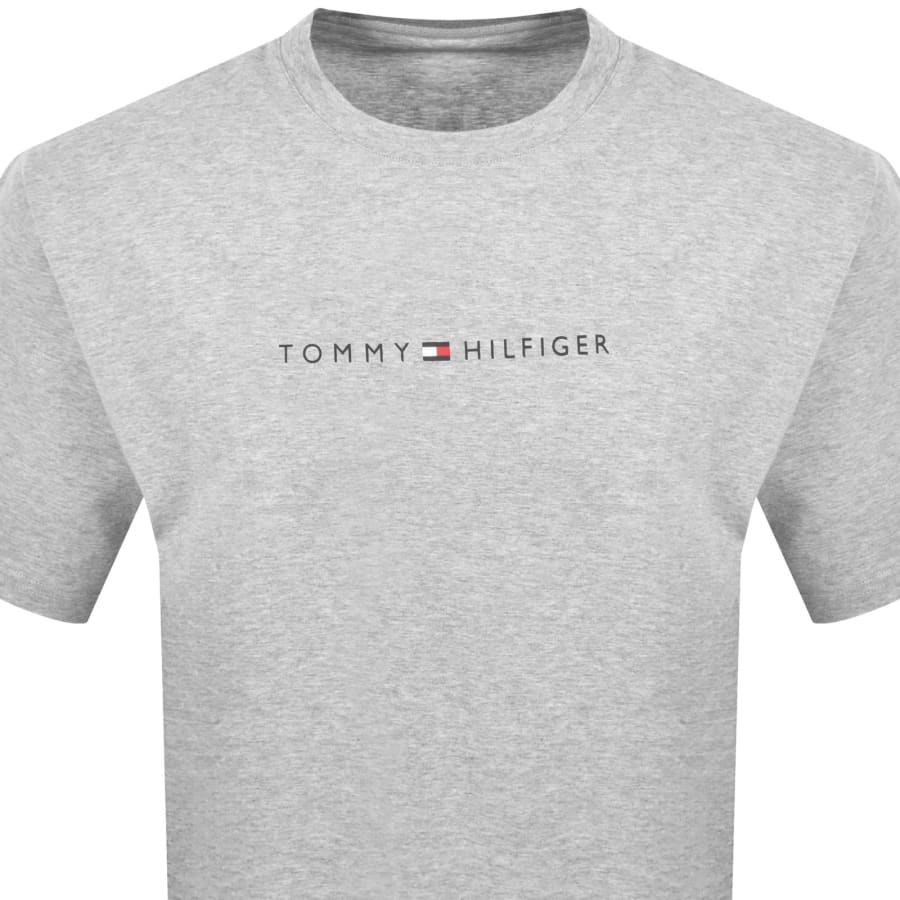 Image number 2 for Tommy Hilfiger Logo T Shirt Grey