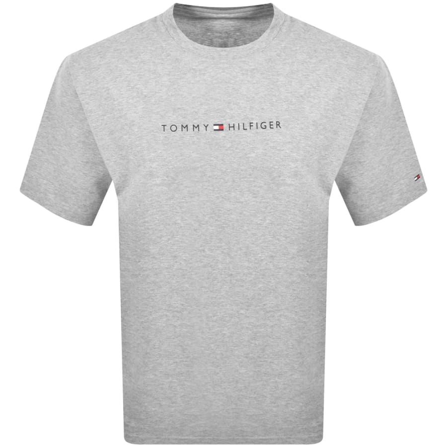 Image number 1 for Tommy Hilfiger Logo T Shirt Grey