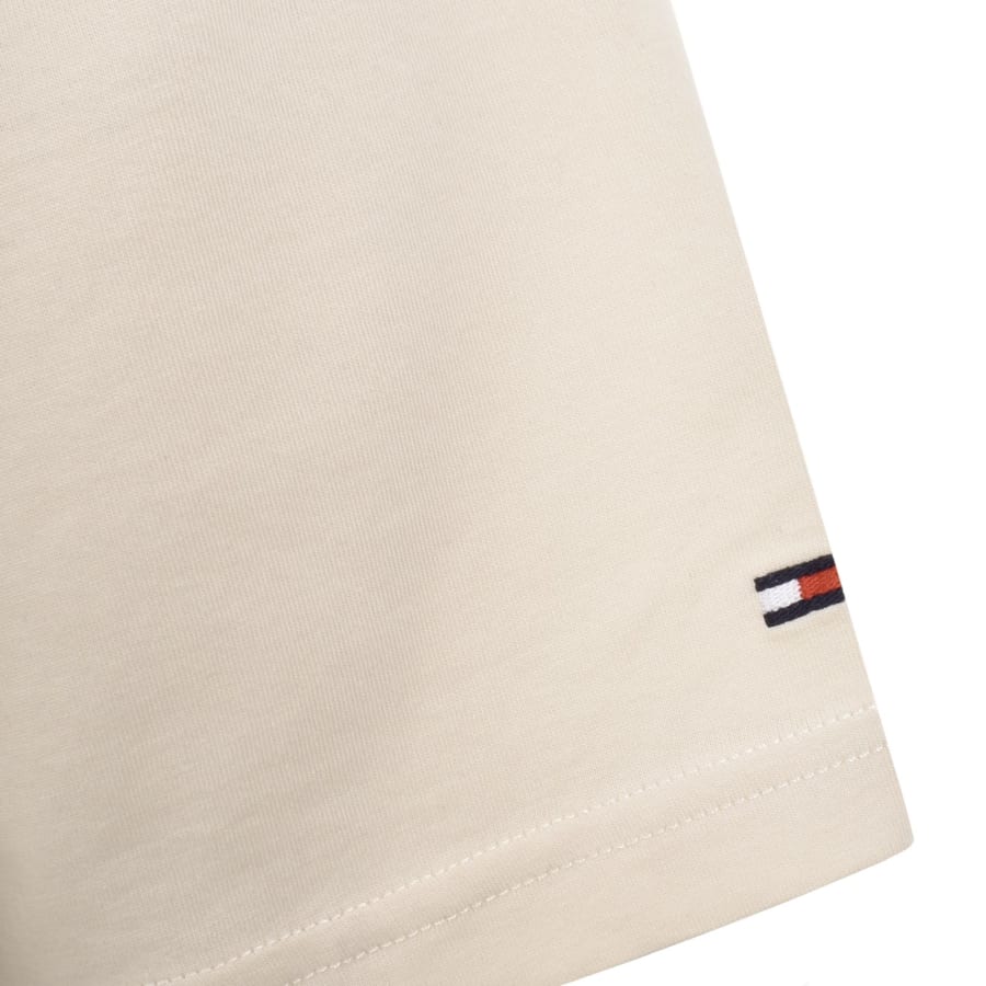 Image number 4 for Tommy Hilfiger Logo T Shirt Newsprint Cream
