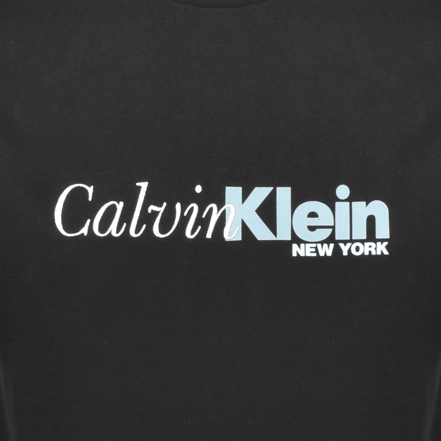 Image number 3 for Calvin Klein Jeans Cursive Graphic T Shirt Black
