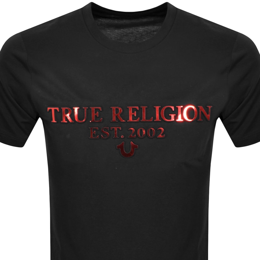 Image number 2 for True Religion Embossed Foil T Shirt Black