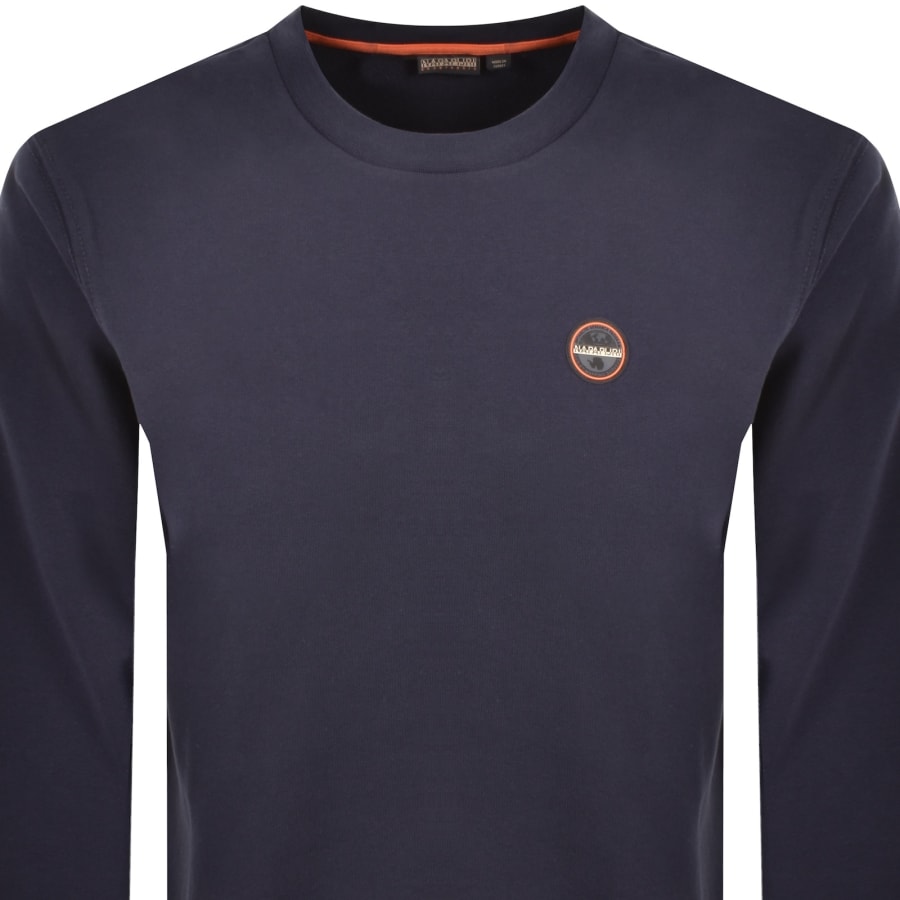 Image number 2 for Napapijri Badge Sweatshirt Navy