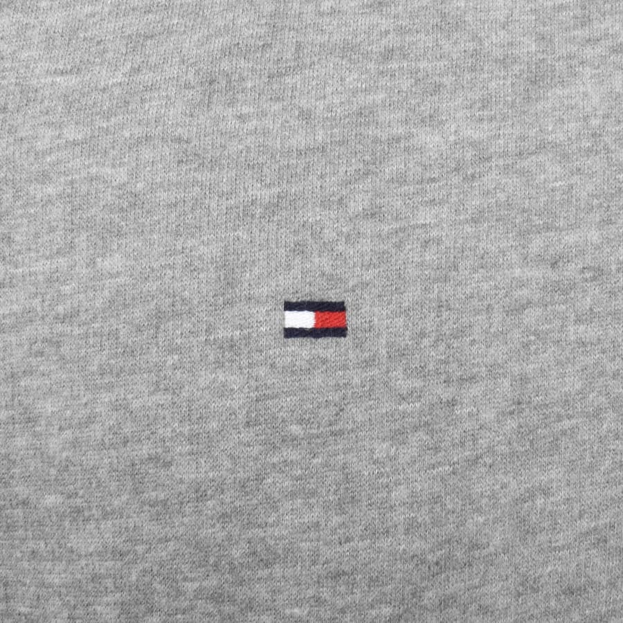 Image number 3 for Tommy Hilfiger Quarter Zip Fleece Sweatshirt Grey