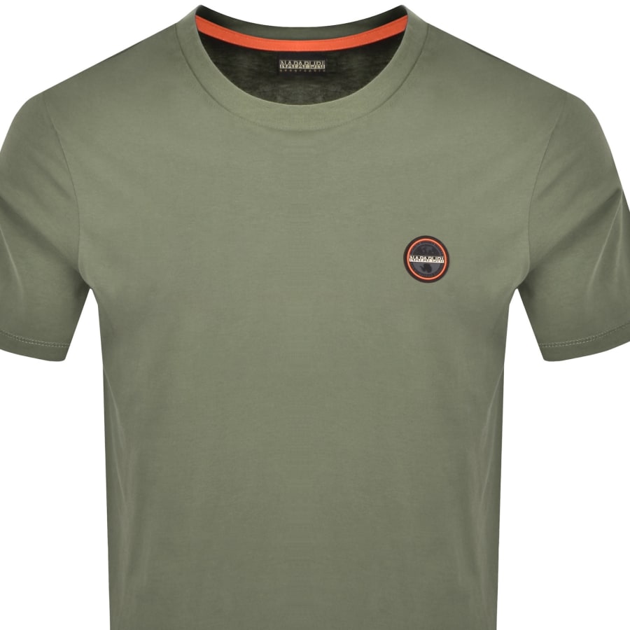 Image number 2 for Napapijri Salis Logo T Shirt Khaki