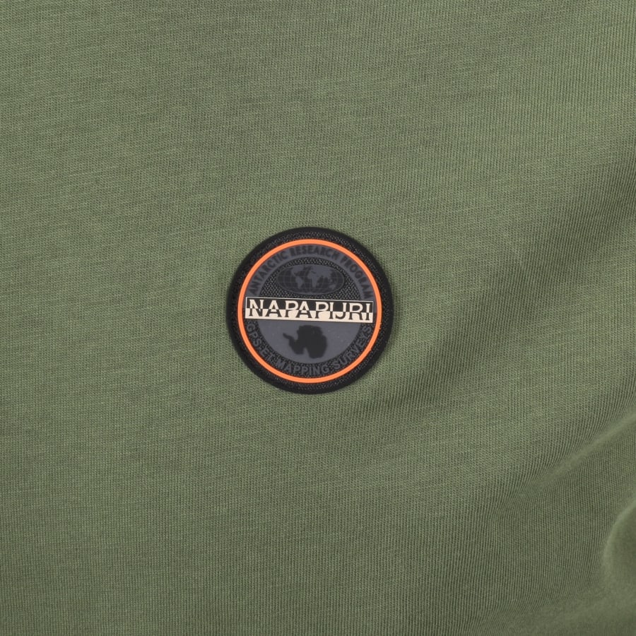 Image number 3 for Napapijri Salis Logo T Shirt Khaki