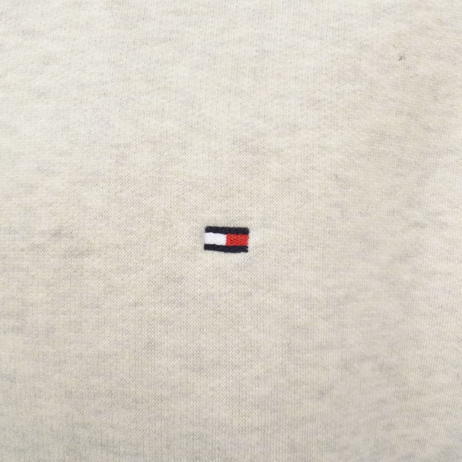 Image number 3 for Tommy Hilfiger Quarter Zip Fleece Sweatshirt Beige