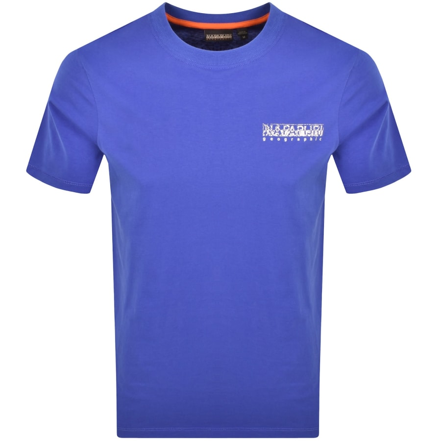 Image number 2 for Napapijri Turrach Logo T Shirt Blue