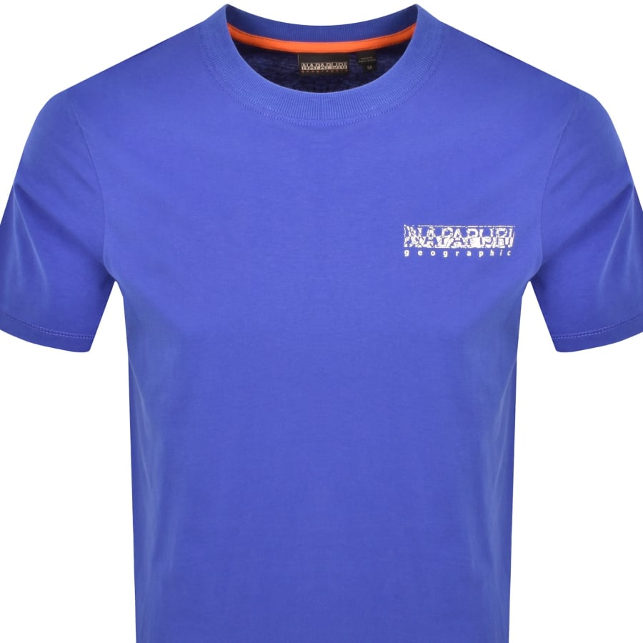 Image number 3 for Napapijri Turrach Logo T Shirt Blue