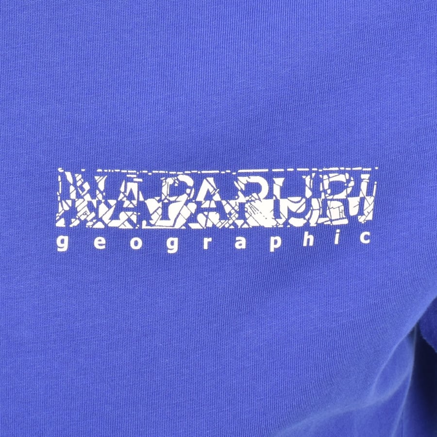 Image number 4 for Napapijri Turrach Logo T Shirt Blue