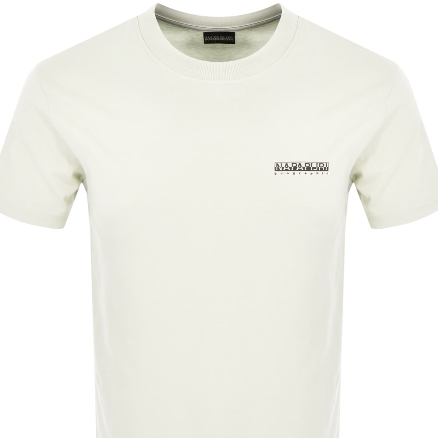 Image number 2 for Napapijri Small Box Logo T Shirt Beige