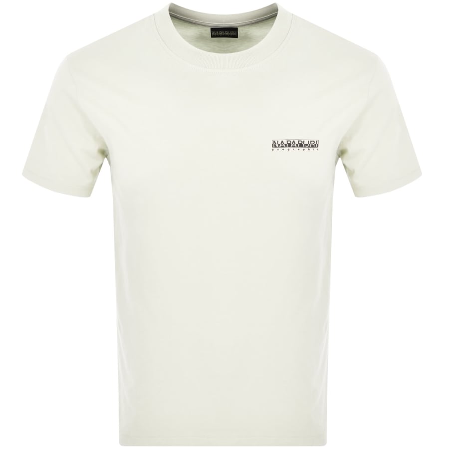 Image number 1 for Napapijri Small Box Logo T Shirt Beige