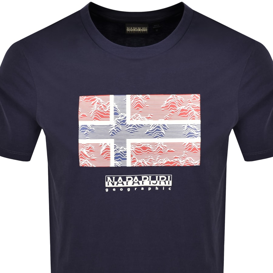 Image number 2 for Napapijri S-Drapeau T Shirt Blue