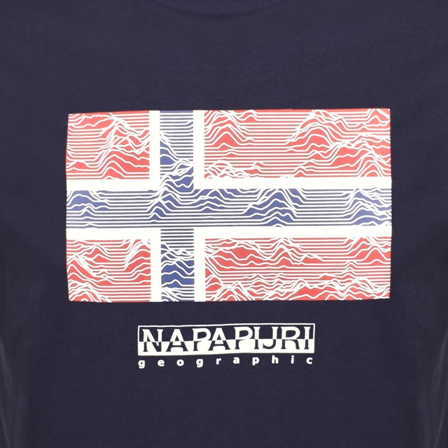 Image number 3 for Napapijri S-Drapeau T Shirt Blue