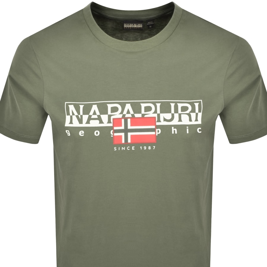 Image number 2 for Napapijri S Aylmer T Shirt Green