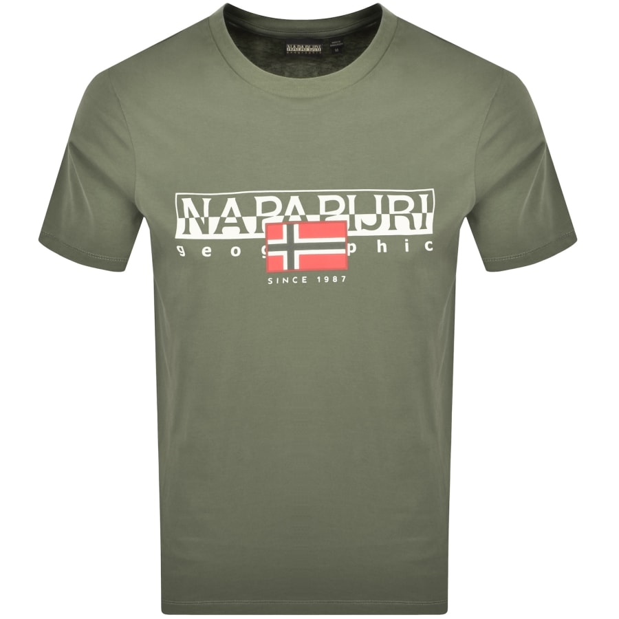 Image number 1 for Napapijri S Aylmer T Shirt Green