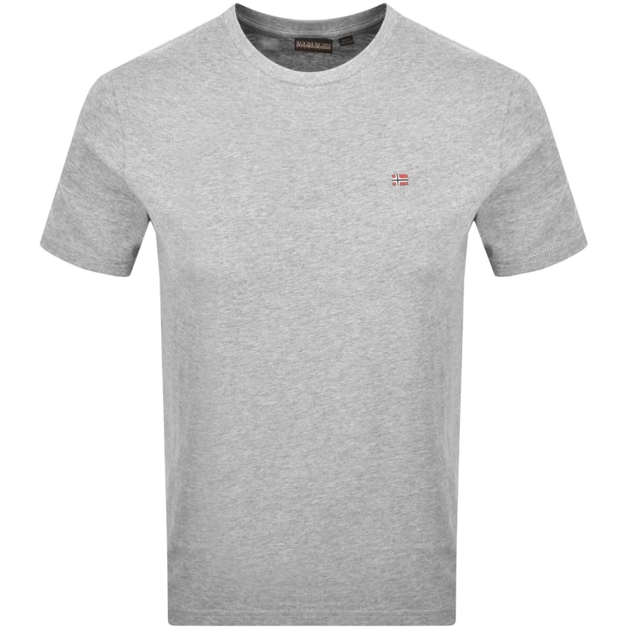 Image number 1 for Napapijri Salis Logo T Shirt Grey