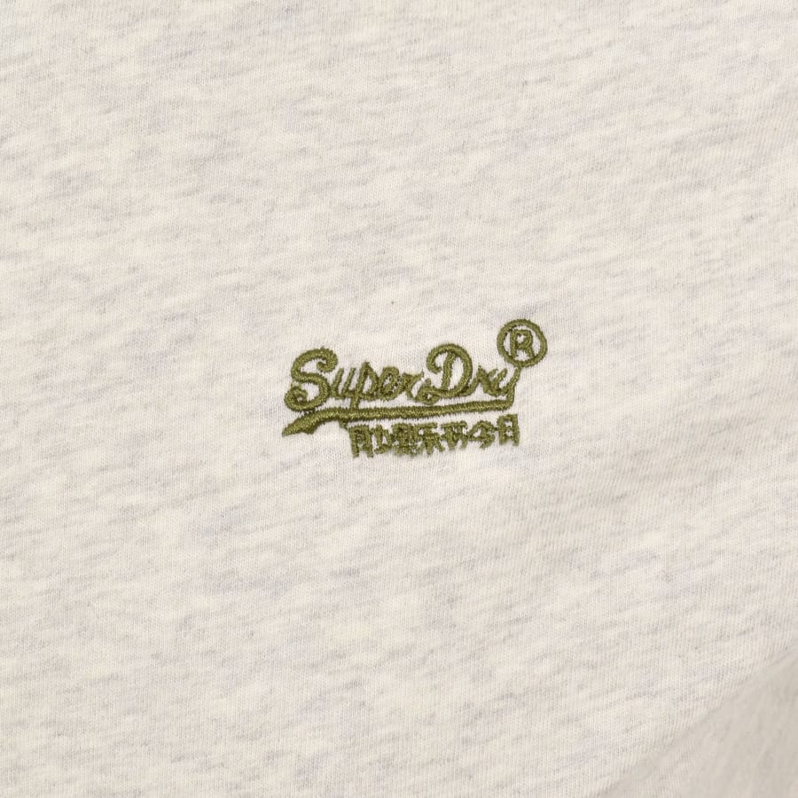 Image number 3 for Superdry Vintage Logo T Shirt Straw Grey