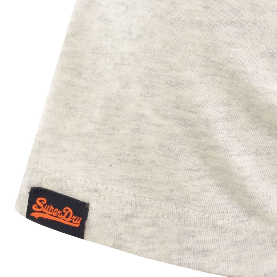Image number 4 for Superdry Vintage Logo T Shirt Straw Grey
