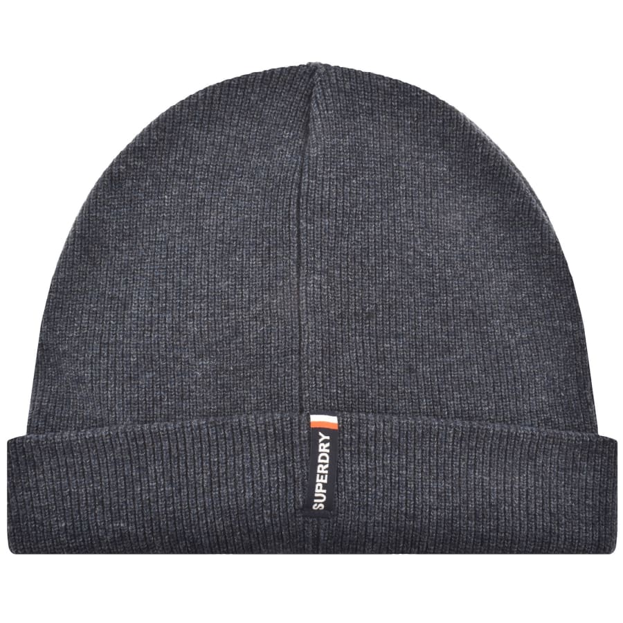 Image number 2 for Superdry Knit Beanie Hat Navy