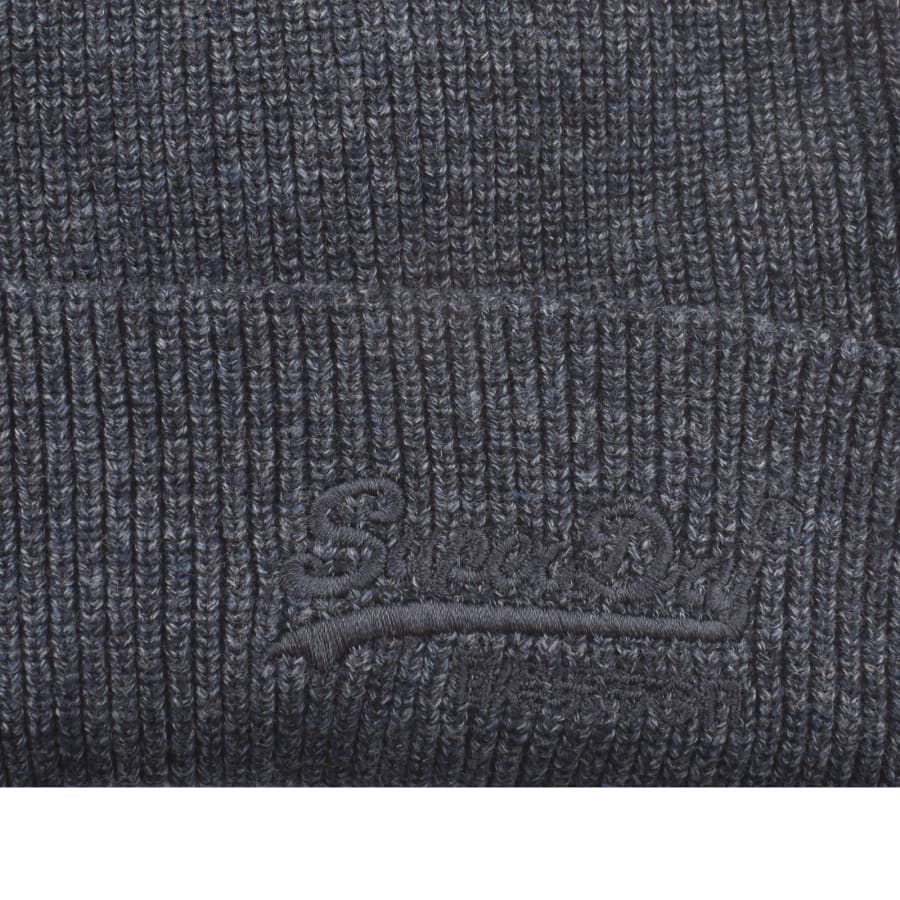 Image number 3 for Superdry Knit Beanie Hat Navy