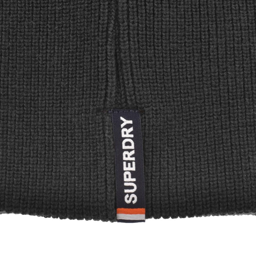 Image number 4 for Superdry Knit Beanie Hat Black