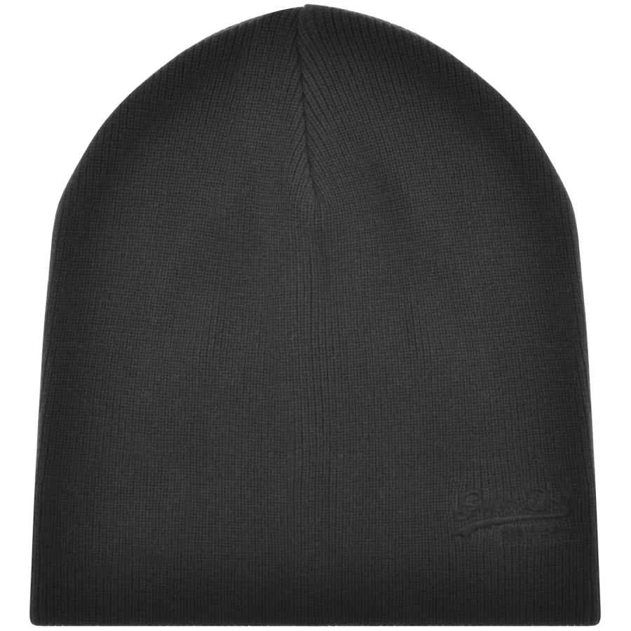 Image number 1 for Superdry Knit Beanie Hat Black