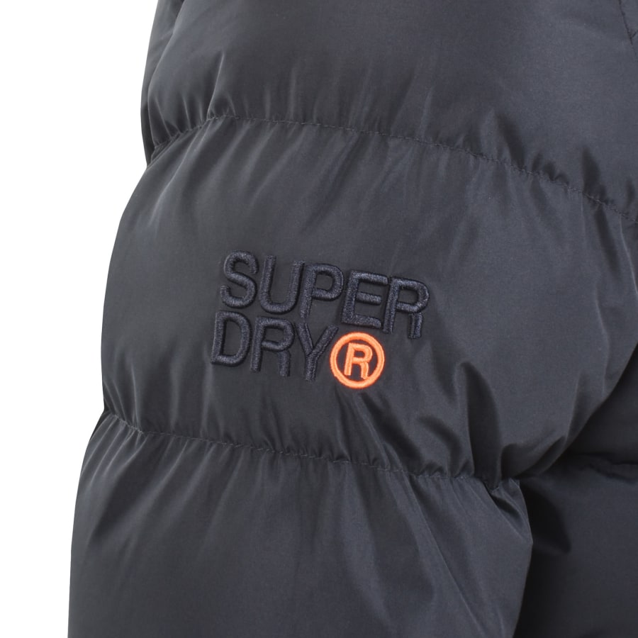 Image number 4 for Superdry Hooded Sports Puffer Jacket Navy