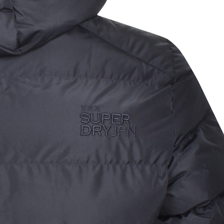 Image number 5 for Superdry Hooded Sports Puffer Jacket Navy