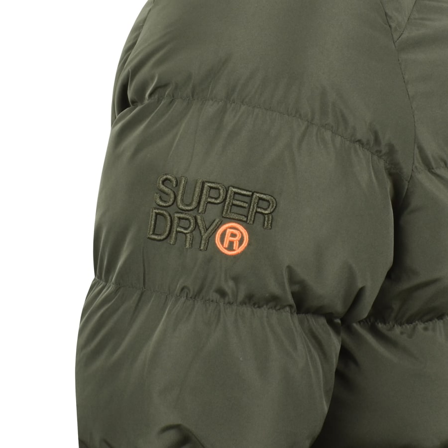 Image number 4 for Superdry Hooded Sports Puffer Jacket Green