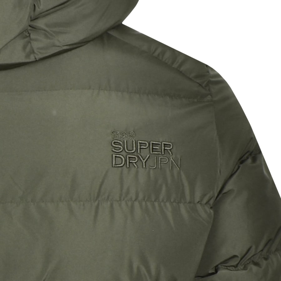Image number 5 for Superdry Hooded Sports Puffer Jacket Green