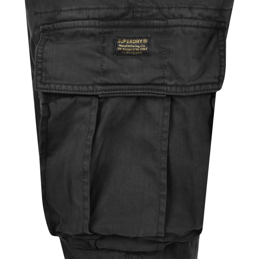 Image number 3 for Superdry Core Cargo Trousers Washed Black