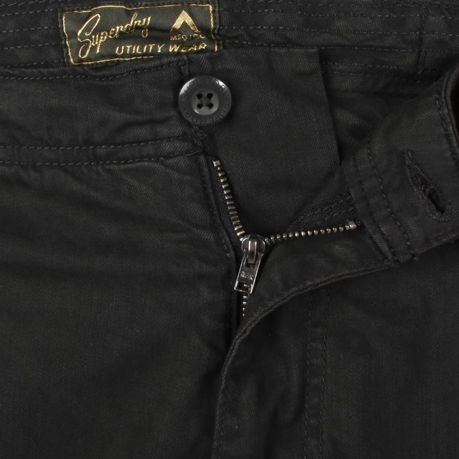 Image number 5 for Superdry Core Cargo Trousers Washed Black