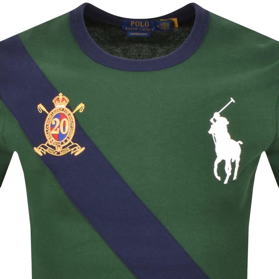 Image number 2 for Ralph Lauren Crew Neck Slim Fit T Shirt Green