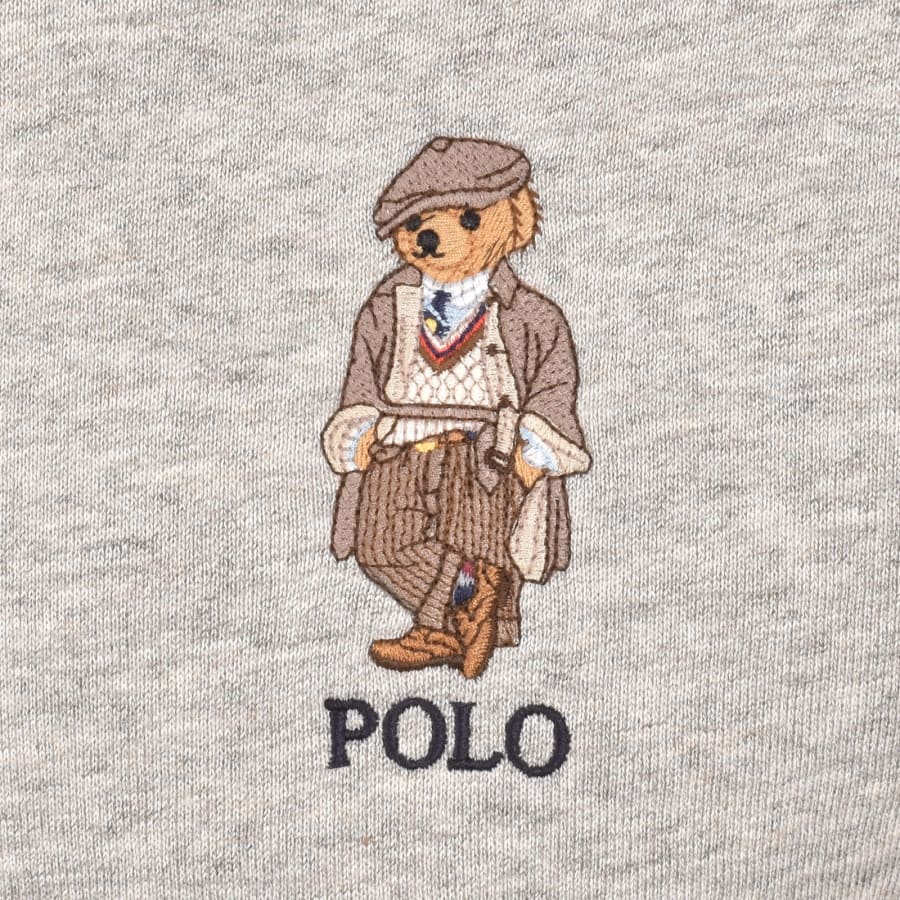 Image number 3 for Ralph Lauren Heritage Bear Hoodie Grey