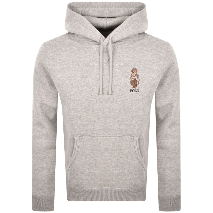 Image number 1 for Ralph Lauren Heritage Bear Hoodie Grey