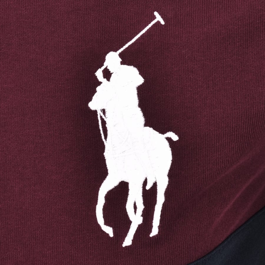 Image number 3 for Ralph Lauren Crew Neck Slim Fit T Shirt Burgundy