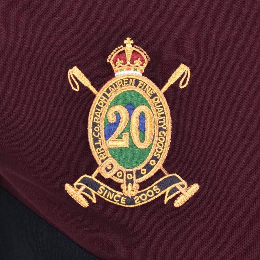 Image number 4 for Ralph Lauren Crew Neck Slim Fit T Shirt Burgundy